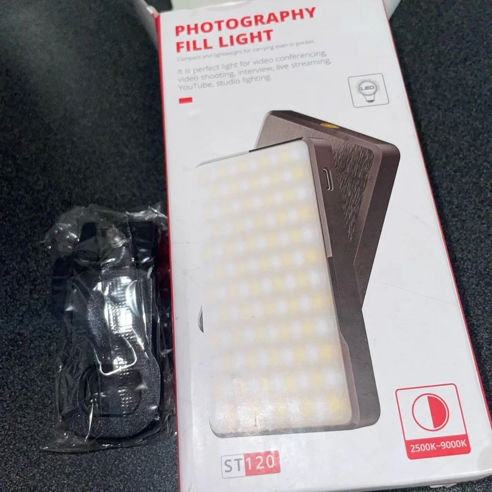 Compact LED Camera and Smartphone Photography Fill Light - Black